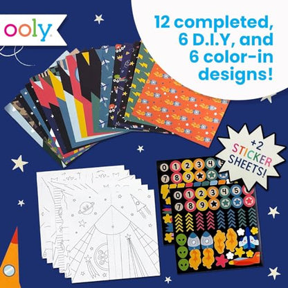 Ooly DIY Paper Airplane Book, 24 Paper Planes & Stickers, Kit Includes 12 Completed, 6 Blank and 6 Color-in Planes, Great Gifts for Kids, Activities for Boys and Girls - color: Paper Air Planes Kit