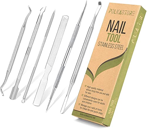 6-Pack Ingrown Toenail File and Lifters, Professional Surgical Stainless Steel Ingrown Toenail Removal Tool Kit, Manicure Treatment Pedicure Tools for Feet Under Nail Cleaner Correction Polish Pain - color: 6-pack