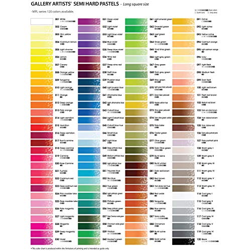 Mungyo Gallery Semi-Hard Pastels Cardboard Box Set of 24 - Assorted Colors