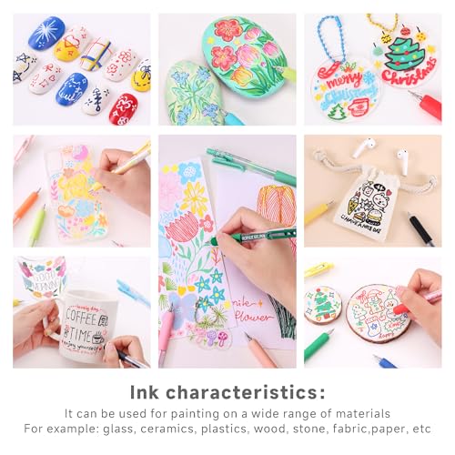 90 Color 0.7mm Fine Pointed Acrylic Gel Pens Coloring for Adult Painting, Writing, Marking, Student Stationery
