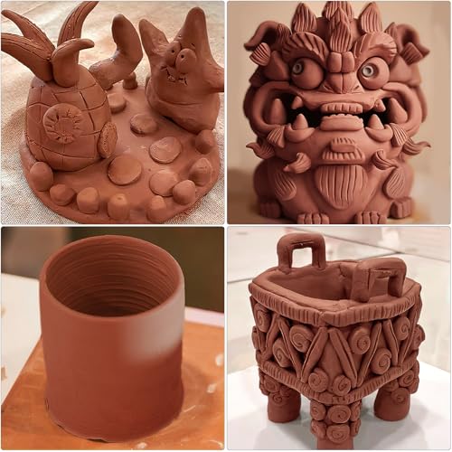 10LBs Natural Air Dry Clay Bulk, VIBRATITE All-Purpose Modeling Sculpting Pottery Clay for Beginners and Professional (Terra Cotta) - color: Terra Cotta