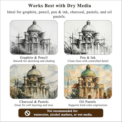 9"X12" Sketch Book Bulk, Top Spiral Bound Sketch Pad, 3 Pack 100 Sheets Each (68lb/100gsm), Acid Free Art Sketchbook Artistic Drawing Painting Writing Paper for Kids Adults Beginners Artists - color: Brown, size: 9" x 12" (Pack of 3)