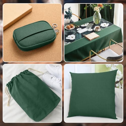 Canvas Fabric, 60" Wide Medium Weight 8 oz Duck Fabric for Quilting, Sewing, Crafts, Painting, Drop Cloths (Hunter Green) - color: Hunter Green, size: 60''x40''