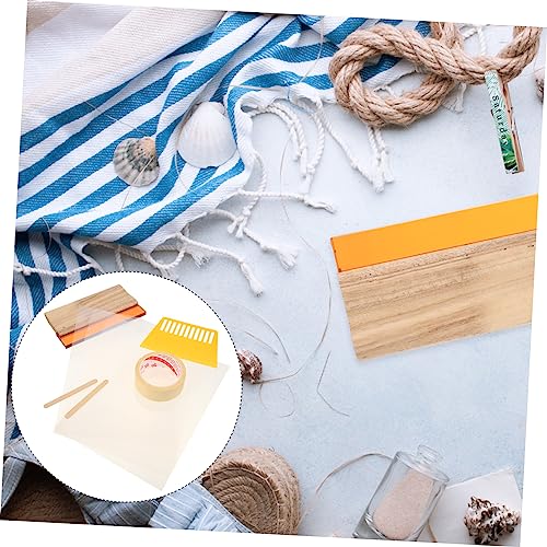 Gadpiparty 1Set Screen Printing Starter Kit DIY with Durable Ink Squeegee and Scraper for Easy Printmaking and Craft Projects