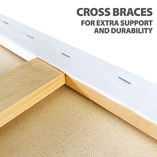 milo Pro Stretched Artist Canvas | 30x40 inch | Pack of 4 | 3/4” inch Thick Studio Profile | Ready to Paint 11 oz Primed Heavy Duty Large Canvas Art Supplies for Painting - size: 30" x 40" Pack of 4
