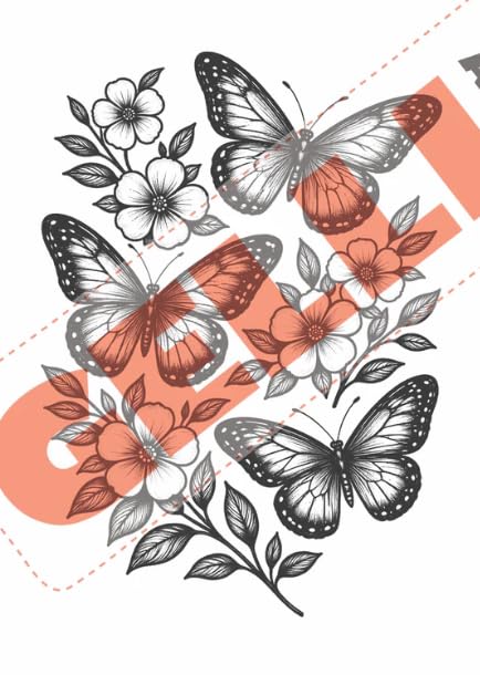 Gelli Arts Image Transfer Printables Pack – Collage Art & Texture Sheets for Gel Printing, Mixed Media, Scrapbooking, Card Making & DIY Crafts – 30 Printable 8x10 Images – Flora & Flight - color: black and green, blue, brown