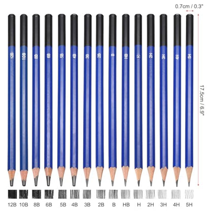PATIKIL 2B Drawing Pencils for Sketching, 6PCS Sketch Pencils for Drawing Art Pencils Graphite Wood Pre-sharpened for Drawing Sketching Artists, 2B Pencils - size: 1 Count (Pack of 1), style: 2B