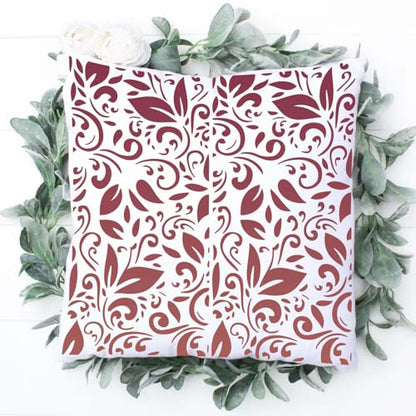 Stencils for Crafts Reusable Texture Stencils Background Stencil Leaf Floral Templates for Painting on Wood Furniture Card Canvas Paper Scrapbook - style: Floral