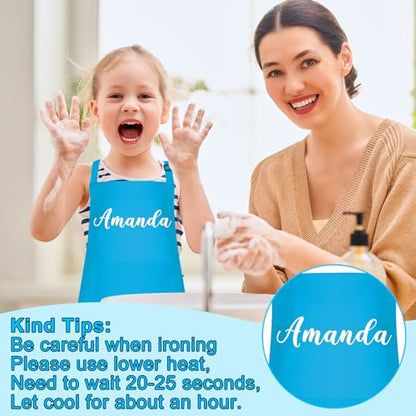 10 Pack Kids Apron Adjustable Children Apron with 2 Pockets Children Chef Painting Aprons for Cooking Baking Painting Crafts Making - color: Multicolor