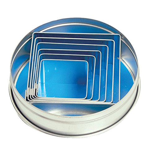 Fox Run, 1 x 2.75 x 2.75 inches, Square Cookie Cutter Set - color: Square Cookie Cutter Set