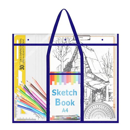 Large Poster Storage Bag, Extra-Large Portfolio Folder Art Portfolio Bag 30 x 25 Inches, Bulletin Board Poster Storage for Bulletin Boards, Scrapbooks, Keepsake, Anchor Chart (31" X 25", 1 Pack )