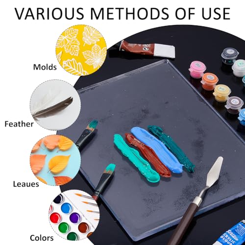 SUPERFINDINGS 24.8x20cm Gel Press Monoprinting Plate Clear Gel Monoprinting Plate Reusable Gels Printing Plates Printmaking Supplies for Card Making Arts and Crafts Scrapbooking and Journaling - size: 9.76"x7.87"
