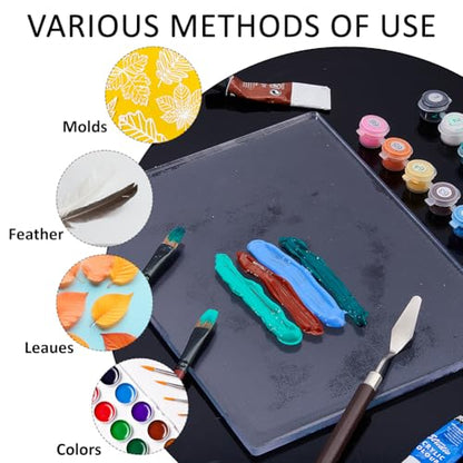 SUPERFINDINGS 24.8x20cm Gel Press Monoprinting Plate Clear Gel Monoprinting Plate Reusable Gels Printing Plates Printmaking Supplies for Card Making Arts and Crafts Scrapbooking and Journaling - size: 9.76"x7.87"