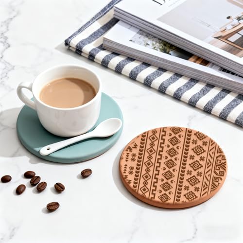 4 Sheets Bohemian Pattern Clay Texture Mat Mandala Polymer Clay Texture Sheets DIY Tools for Pottery Earring Jewelry Making Stamp Engraving Machines, 3.9x2.6inch - style: Bohemian Pattern
