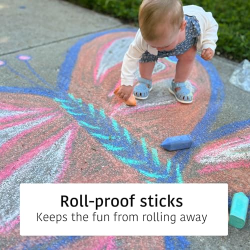 Urban Infant Non-Toxic Sidewalk Chalk for Toddlers 1-3 and Kids - Washable Outdoor Jumbo Chalk - Sherbet - color: Sherbet