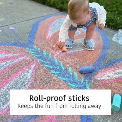 Urban Infant Non-Toxic Sidewalk Chalk for Toddlers 1-3 and Kids - Washable Outdoor Jumbo Chalk - Sherbet - color: Sherbet