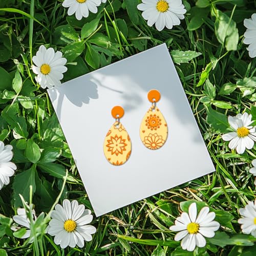 CHGCRAFT Dahlia Polymer Clay Texture Sheets Leaves Art Flowers Rubber Clay Texture Mat Plant Modeling Pad Texture Sheets for Polymer Clay Making Earrings Jewelry - style: Dahlia