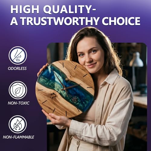KISREL Deep Pour Epoxy Resin, 1.5 Gallon Epoxy Kit (2:1), 2-4 inch Pour Depths, Bubble Free, Low Odor, Crystal Clear Casting Resin Suitable for Tabletops, River Tables, Wood fillers, and Crafts - size: 1.5GALLON