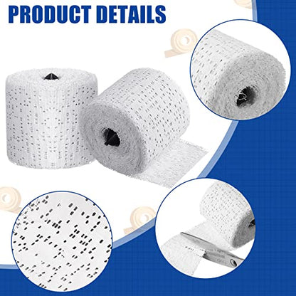 Heentan 6 Rolls Plaster Strips Plaster Gauze Bandages Blank Cloth Wrap Rolls for DIY Hobby Crafts, Belly Cast, Body Molds, Mask Making, Scenery Art(2 x 106 Inches) - size: 2 x 106 Inch