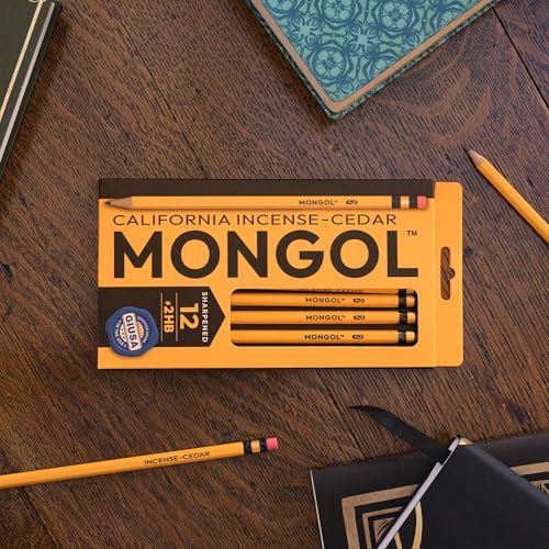 Mongol Classic Incense Cedar #2 Pencil - 12-Pack – Pre-sharpened, European Graphite Core, US Grown Cedar, Smudge Free Eraser – Nontoxic PMA Certified - size: 1 Count (Pack of 12)