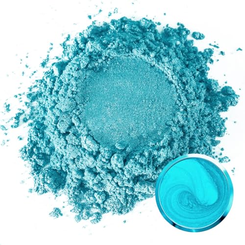 Matio Mica Powder, 1.8oz/ 50g Granite Blue Pearlescent Effect Mica Powder for Epoxy Resin Natural Color Pigment for Soap Making, Bath Bomb, Candle Dye, Resin Craft, Paint,Nails,Jewelry, Slime Pigment - color: Granite Blue