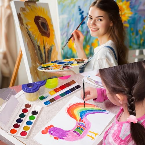 21pcs Paint Brush Set,Acrylic Paint Brushes, Paint Brushes with Dry, Angled Spot, Liner, Flat, Round, Acrylic Brush for Watercolor， Acrylic Canvas Paintings, Face Painting, Body Painting - size: 21pcs
