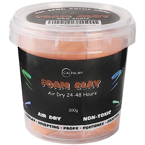 Moldable Cosplay Foam Clay Skin Colors (300g) – High Density and Quality for Intricate Designs | Air Dries to Perfection for Cutting with a Knife or Rotary Tool, Sanding or Shaping - color: Coffee Skin, size: 300g