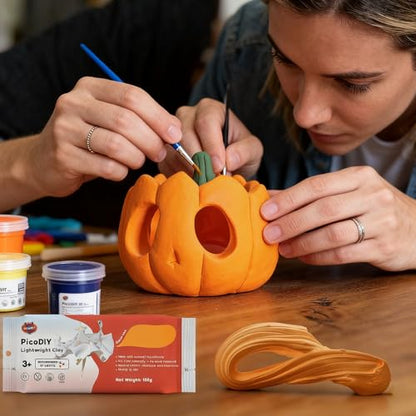 Lightweight Clay - Air Dry Clay, Ultra Light & Soft, Safe & Non-Toxic, Moldable & Flexible, DIY Modeling Clay for Anime Figures, Sculpting, Molding, Creative Art Crafts - color: Orange