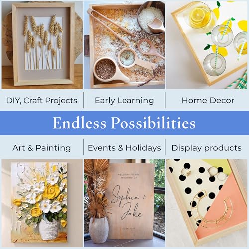 Painting Panels 8 x 16 x 1-1/2-inch, Pack of 6 Blank Wooden Signs for Crafts, Rectangular Wood Cradled Panels for Home Decor, by Woodpeckers - size: 8 x 16 x 1-1/2 inch