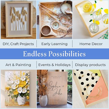 Painting Panels 8 x 10 x 1-1/2-inch, Pack of 4 Blank Wooden Signs for Crafts, Wood Cradled Panels for Home Decor, by Woodpeckers - size: 8 x 10 x 1-1/2 inch