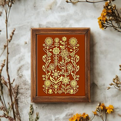 CHGCRAFT 4 Sheets Abstract Flowers Polymer Clay Texture Mat Seamless Pattern Clay Modeling Pattern Pad Geometric Flowers Texture Sheets for Polymer Clay Making Earrings Jewerly Tools, 4×2.6 inch - style: Flowers