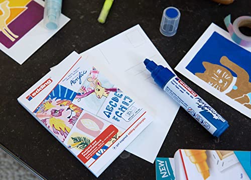 edding 30010 Postcard pad - White - 20 Sheets in A6 - Thick Painting Paper (300 GSM) - Canvas-Like Paper for Acrylic and Oil Paint, Acid-Free, Ideal for Professionals and Beginners - color: 03: A6 - White