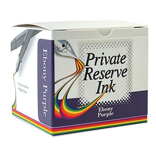 Private Reserve Premium Fountain Pen Ink, 60ml Bottle, Ebony Purple | Premium fountain pen ink with smooth flow, rich color, and reliable everyday writing performance. - color: Ebony Purple