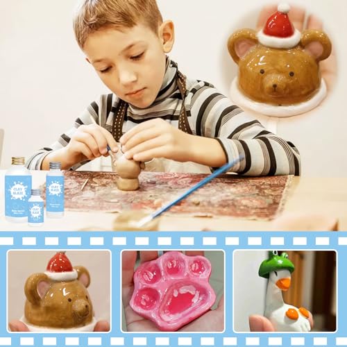 100ml Air Dry Clay Glaze, Air Dry Clay Varnish Can Not Only Used to Prevent Clay Cracking, Scratches, and Wear, It Can Also Having a Gloss Glaze Effect (Gloss) - size: A1-100ml-gloss