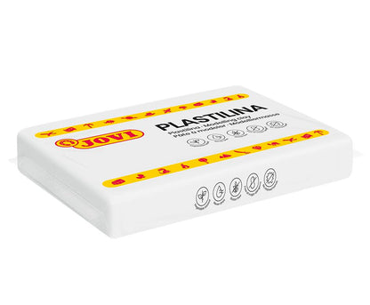 Jovi - Non-Hardening Pre-Sculpt Clay, 3 Pounds Total, 4 White Bars x 0.77lb | Professional Arts and Crafts Non-Toxic and Gluten Free plasticine - color: Multicolore