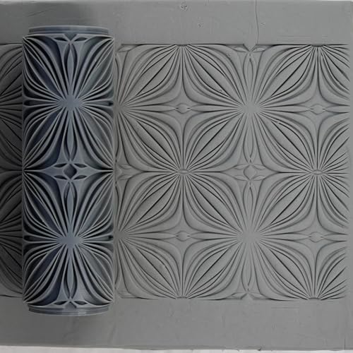 Twilight Petalwork Clay Texture Roller 4" for Polymer Clay - color: Twilight Petalwork Roller