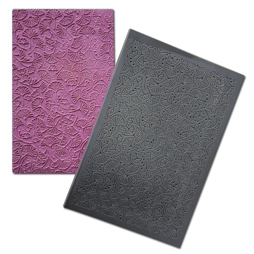 Ginkgo Leaves Polymer Clay Texture Sheets Mats for Polymer Clay Earrings Making Fall Leaf Texture Impressions DIY Tools for Pottery Earrings Jewelry Making DIY Craft Supply