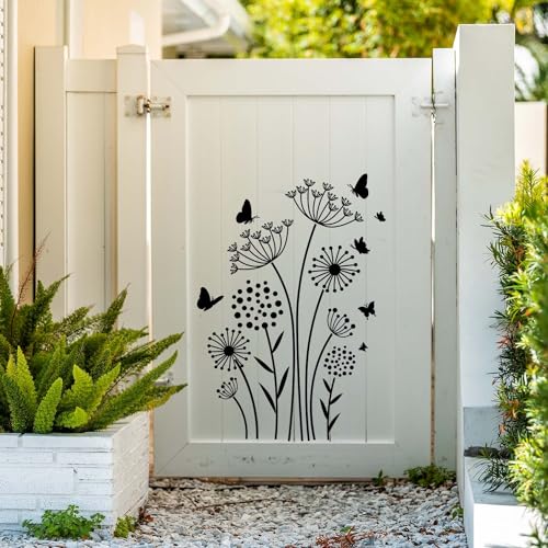 Large Flower Stencils for Fence Dandelion Stencil Floral Stencils for Outside Wood Fence Walls Furniture Fabrics - style: Dandelion