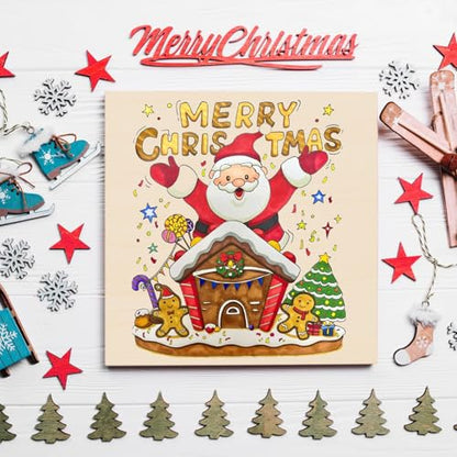Wood Panels for DIY Painting - Christmas Crafts & Home Décor | 12x12 Inch Canvas Wood Boards, Unfinished Wooden Canvas for Adults (3-Pack) - size: 12*12-3