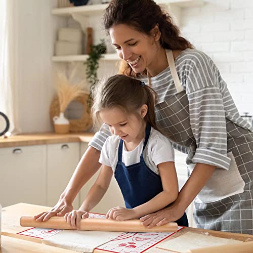 Silicone Baking Mat with Measurements, Pastry Mat for Rolling Out Dough Non-Slip Extra Large, Red, 20" x 28", Fondant Mat - color: Red, size: 20" x 28"