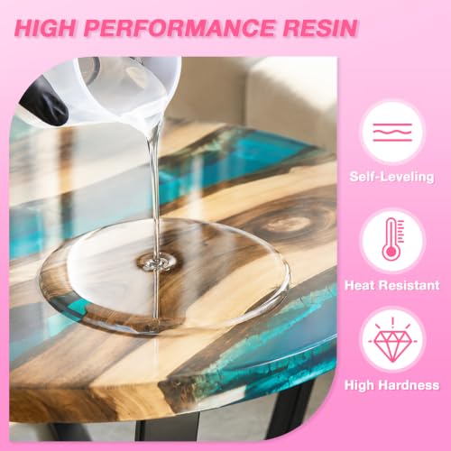 YIEHO Epoxy Resin Kit 2 Gallon, Upgraded Crystal Clear High Gloss Epoxy Resin and Hardener, 2 Part Resina Epoxica for Jewelry Making, Crafts, DIY Art, Coating and Casting - size: 2Gallon Kit