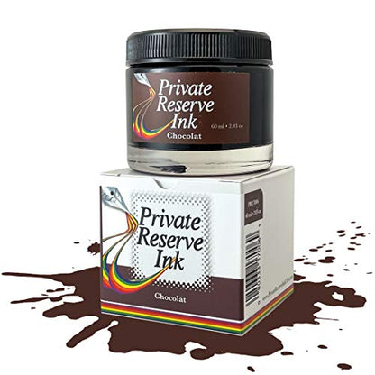 Private Reserve Premium Fountain Pen Ink, 60ml Bottle, Chocolat | Premium fountain pen ink with smooth flow, rich color, and reliable everyday writing performance. - color: Chocolat