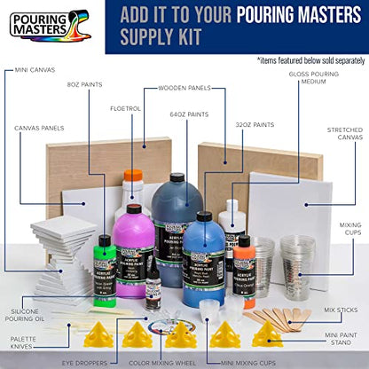 Pouring Masters 8 Oz Acrylic Pearlescent Effects Medium - Creates Pearl Iridescent Metallic Shimmer for Fluid Art & Acrylic Painting - size: 8-ounces
