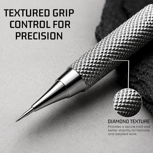 Rahish Tools Stainless Steel Wax Carver Tool Set, Double Ended Complete Carving Kit with Textured Grip for DIY, Clay, Dental Wax, Jewelry, Sculpting, Modeling, Pottery & Fine Detailing Works - 12 pcs