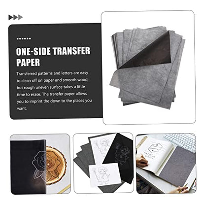 Lurrose Graphite Transfer Tracing Paper A4 100 Sheets of Carbon Copy Paper for Art and Crafts for Sketching and DIY Projects