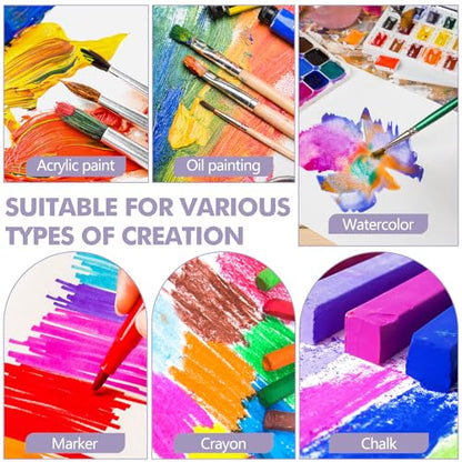 FUMILE Canvas Boards for Painting 8x8, 6 Pack Canvases for Painting Primed Acid Free Blank Canvas Panels for Painting Canvas for Classroom and Painting Parties. - size: 8x8in