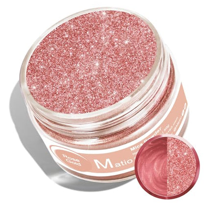 Matio Mica Powder, 1.8oz/ 50g Rose Gold Pearlescent Effect Mica Powder for Epoxy Resin Natural Color Pigment for Soap Making, Bath Bomb, Candle Dye, Resin Craft, Paint,Nails,Jewelry, Slime Pigment - color: Rose Gold