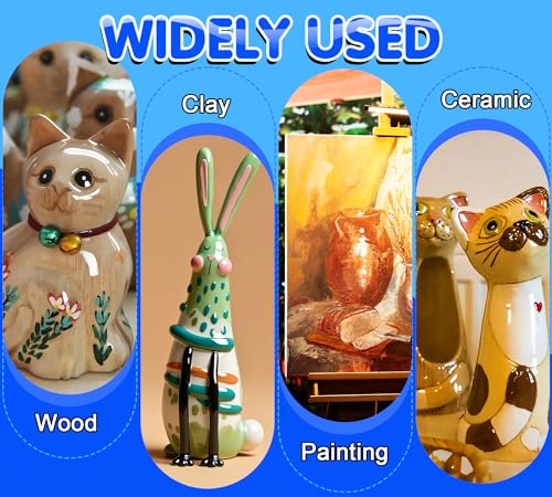 Air Dry Clay Glaze - 6.8oz Transparent High Gloss Waterproof , Pottery & Polymer Clay Glaze, Anti-Scratch Wear Crack Varnish for Sealing Acrylic Painting, DIY Pottery, Wood & Acrylic Art