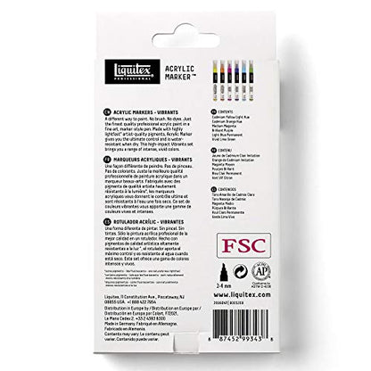Liquitex Professional Paint Marker Set, 6 Piece, Vibrants - style: Vibrant Fine 6 Set