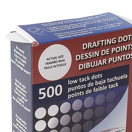 Pacific Arc Professional Blank Drafting Dots 7/8", Roll of 500 Dots per Box
